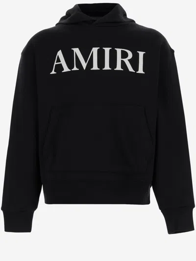 Amiri Kids' Cotton Sweatshirt With Logo In Black