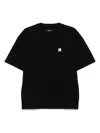 Amiri Black Crewneck T-shirt With Logo Embroidery On The Front In Cotton Man
