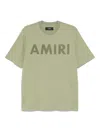 Amiri Stencil Crewneck Short Sleeves T-shirt In Gray