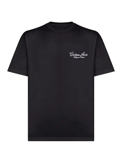 AMIRI COTTON T-SHIRT WITH CHATEAU WRITING