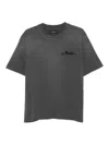 Amiri Men Cotton T-shirt With Embroidery In Gray