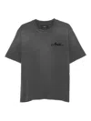 Amiri Men Cotton T-shirt With Embroidery In Gray