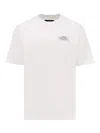 Amiri White Crewneck T-shirt With Logo Patch On The Front And Maxi Logo Print On The Rear