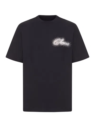 Amiri Cotton T-shirt With Logo In Black