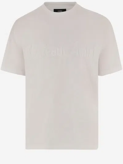 Amiri Logo-detail Crew-neck T-shirt In Neutral