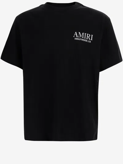 Amiri Kids' Cotton T-shirt With Print And Logo In Black