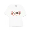 Amiri 'snake' White Crewneck T-shirt With Maxi Logo Print On The Front