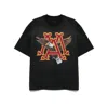 Amiri 'ma Eagle'  Black Crewneck T-shirt With Maxi Logo Print On The Front And Maxi Logo Lettering On The