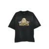 Amiri Night Graphic Print Crew Neck Short Sleeves In Black