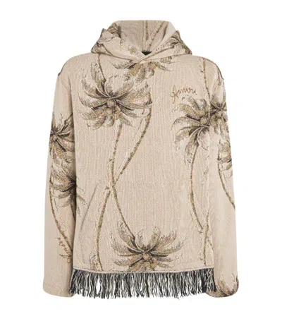 Amiri Cotton Tapestry Hoodie In Neutrals