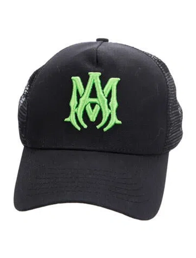 Pre-owned Amiri Cotton Trucker Hat In Black
