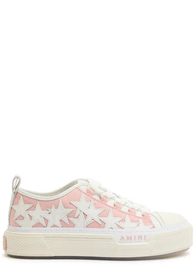 Amiri Court Low Appliquéd Leather Sneakers
