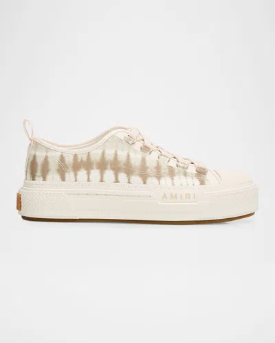 Amiri Court Tie Dye Canvas Low-top Sneakers In Neutral