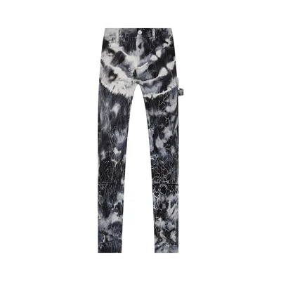 Pre-owned Amiri Cracked Tie Dye Carpenter Jean 'black' | Men's Size S