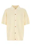 Amiri Men Cream Crochet Shirt