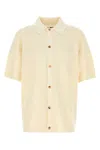Amiri Men Cream Crochet Shirt