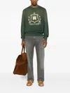 Amiri Crest-embroidered Sweatshirt In Green
