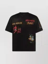 Amiri Crew Neck Graphic Print Relaxed Fit In Black