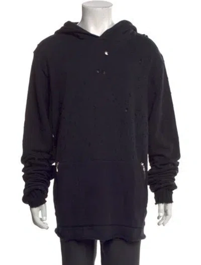 Pre-owned Amiri Crew Neck Long Sleeve Hoodie In Black