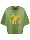 Amiri Crew-neck Short-sleeve Sweatshirt In 310 Green