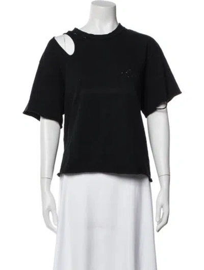 Pre-owned Amiri Crew Neck Short Sleeve T-shirt In Black