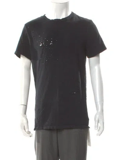 Pre-owned Amiri Crew Neck Short Sleeve T-shirt In Black
