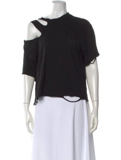 Pre-owned Amiri Crew Neck Short Sleeve T-shirt In Black