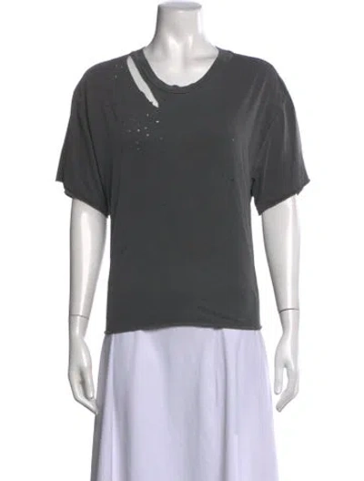 Pre-owned Amiri Crew Neck Short Sleeve T-shirt In Grey