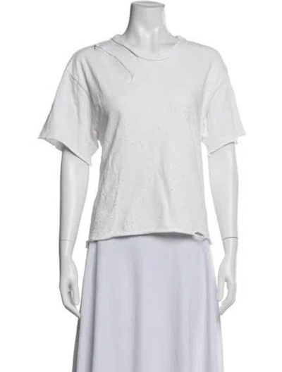 Pre-owned Amiri Crew Neck Short Sleeve T-shirt In White