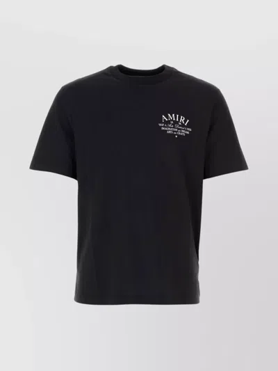 Amiri Crew Neck Short Sleeves Cotton T-shirt In Black