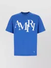 Amiri Crew Neck Short Sleeves Cotton T-shirt In Blue