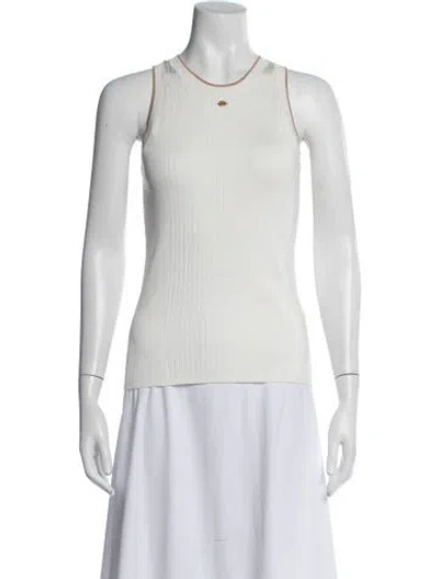 Pre-owned Amiri Crew Neck Sleeveless Top In Neutral