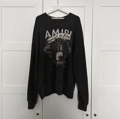 Pre-owned Amiri Crewneck / Sz. Large In Black