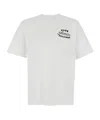 Amiri White Crewneck T-shirt With Logo Lettering On The Front And Maxi Logo Print On The Rear In Cotton Ma In White
