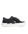 Amiri Sunset Skate Crocodile-effect Suede Sneakers In Black