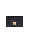 Amiri Croc Embossed Card Holder In Black