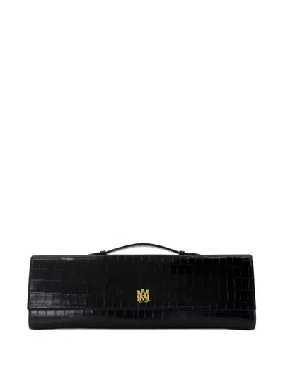 Amiri Croc-embossed Tote Bag In Black