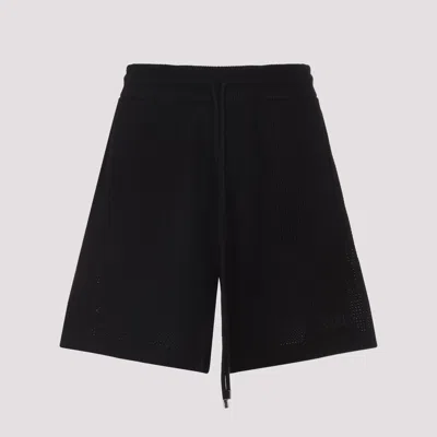 Amiri Crochet Mesh Mini Shorts For Men In Black