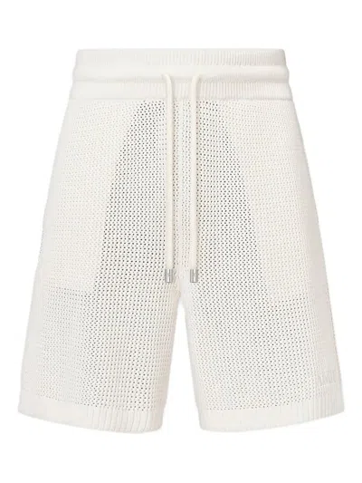 Amiri Crochet Mesh Mini Shorts For Men In Neutral