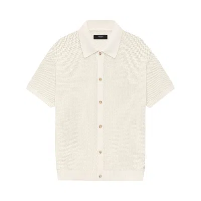 Pre-owned Amiri Crochet Mesh Shirt 'ivory' | White | Men's Size M