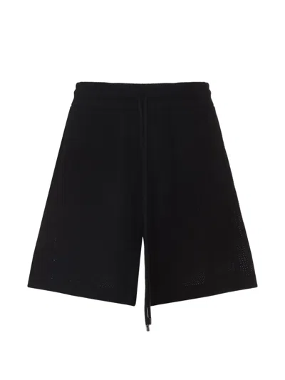 Amiri Crochet Mesh Shorts In Black