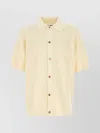 Amiri Crochet Shirt With Ribbed Cuffs And Hem In Yellow