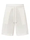 Amiri Crochet Shorts In Neutral