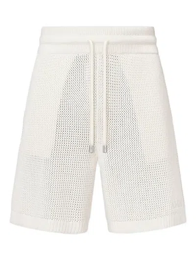 Amiri Crochet Shorts In Neutral