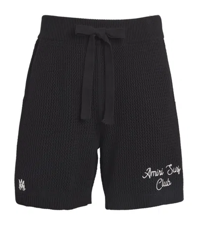 Amiri Crochet Surf Club Shorts In Black