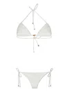 Amiri Crochet Triangle Bikini In White