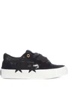 Amiri Sunset Skate Crocodile-effect Suede Sneakers In Black