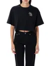 Amiri Crop Leo Tee Logo In Black