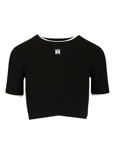AMIRI CROP T-SHIRT BLACK
