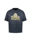 Amiri Night Graphic Print Crew Neck Short Sleeves In Black